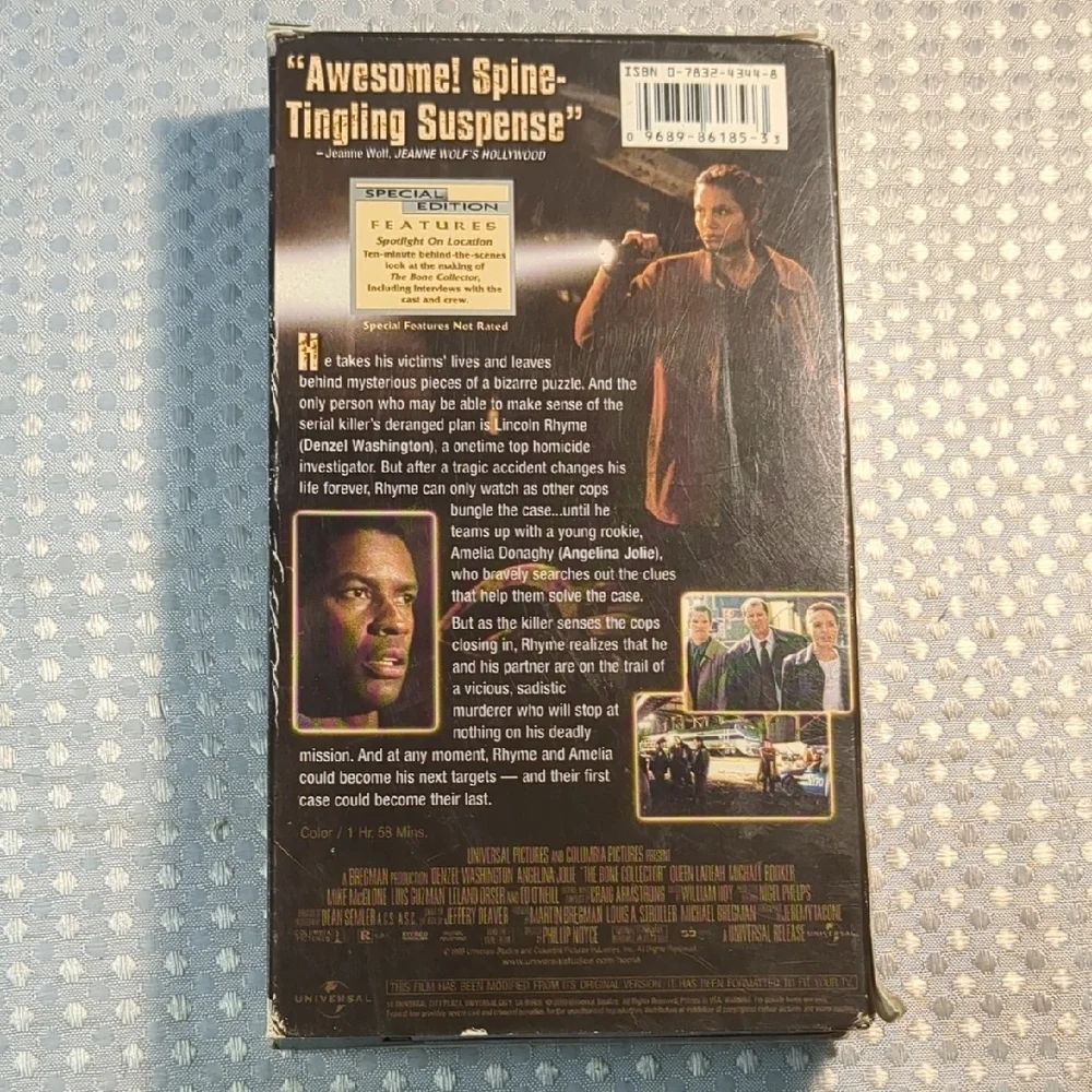 Universal Special Edition VHS - The Bone Collector